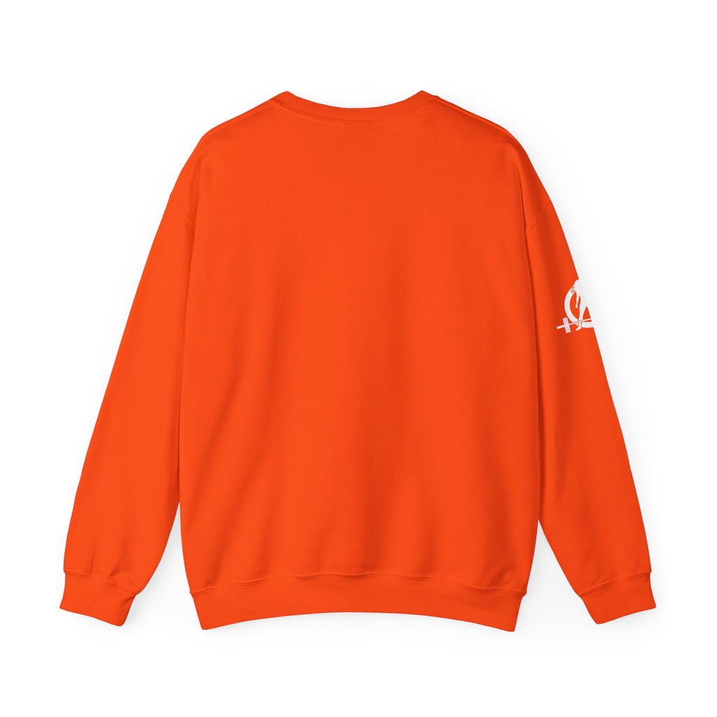 USA Barbell - Unisex Heavy Blend™ Crewneck Sweatshirt - White Logo