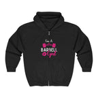 I'm a Barbell Girl - Unisex Heavy Blend™ Full Zip Hooded Sweatshirt – Front Logo