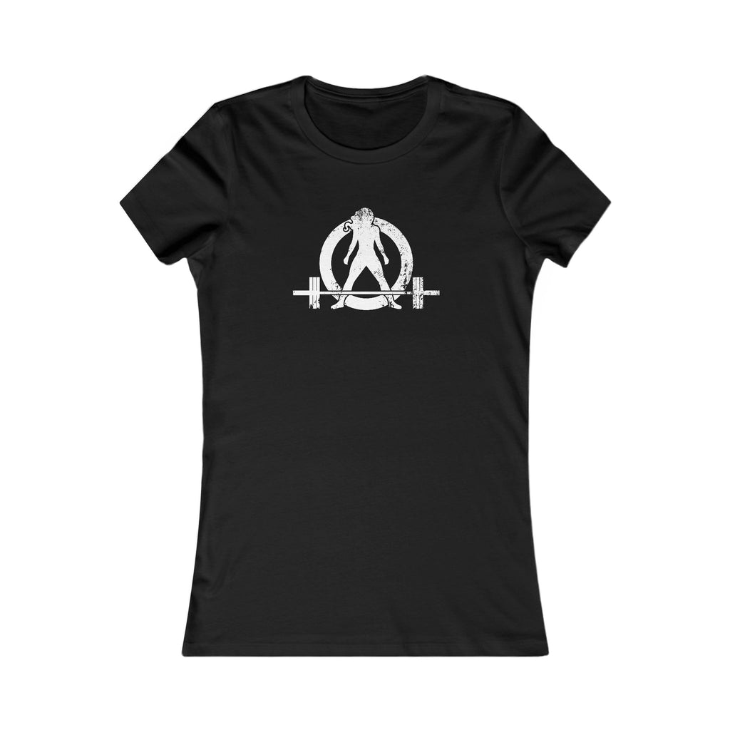 Distressed - Women's Favorite Tee - White Distressed Logo Front - Plain Back
