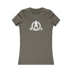 Distressed - Women's Favorite Tee - White Distressed Logo Front - Plain Back