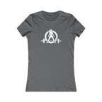 Distressed - Women's Favorite Tee - White Distressed Logo Front - Plain Back