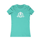 Distressed - Women's Favorite Tee - White Distressed Logo Front - Plain Back
