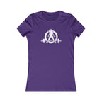 Distressed - Women's Favorite Tee - White Distressed Logo Front - Plain Back