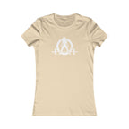 Distressed - Women's Favorite Tee - White Distressed Logo Front - Plain Back