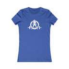 Distressed - Women's Favorite Tee - White Distressed Logo Front - Plain Back