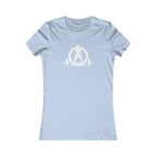 Distressed - Women's Favorite Tee - White Distressed Logo Front - Plain Back