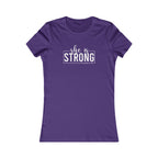 She is STRONG - Women's Favorite Tee - White Logo - Plain Back