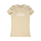 She is STRONG - Women's Favorite Tee - White Logo - Plain Back