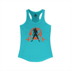 Halloween Deadlift - Women's Ideal Racerback Tank - Dark Logo - Plain Back