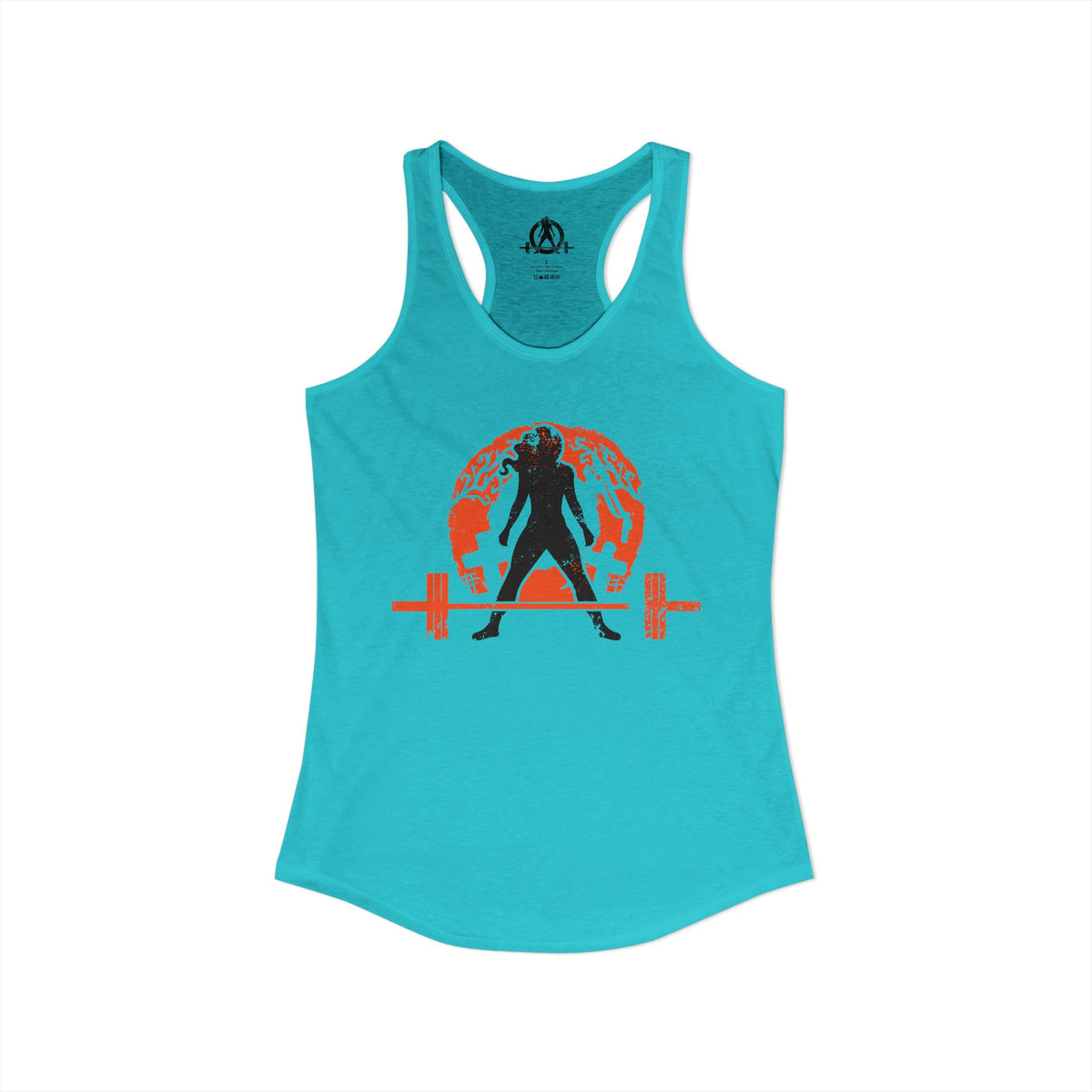 Halloween Deadlift - Women's Ideal Racerback Tank - Dark Logo - Plain Back