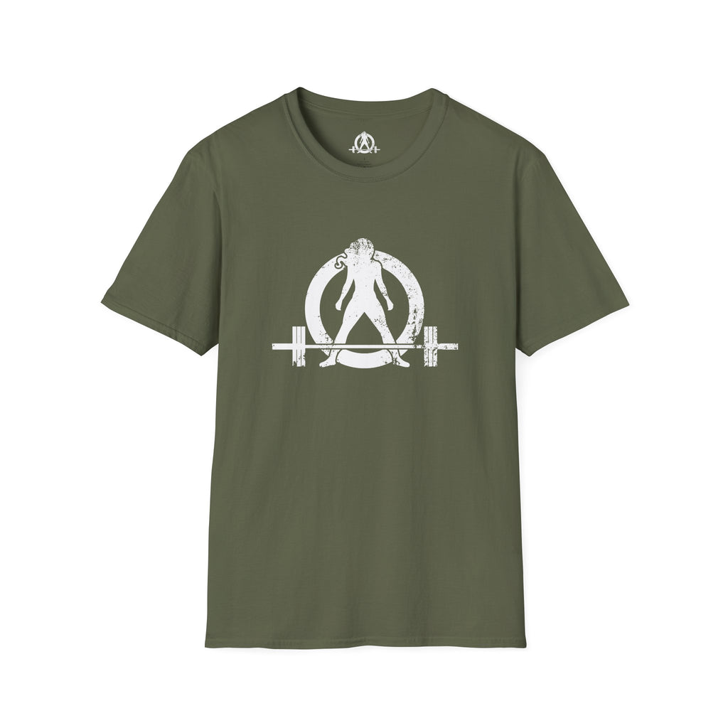 WWLW White Distressed Unisex Softstyle T-Shirt - White Distressed Logo - Plain Back