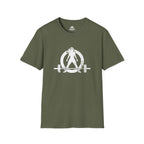 WWLW White Distressed Unisex Softstyle T-Shirt - White Distressed Logo - Plain Back