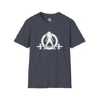 Grandma Lifts -  Unisex Softstyle T-Shirt — White Logo Front & Back