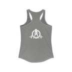Goal Weight Strong AF - Simple - Women's Ideal Racerback Tank - White Print Front & Back