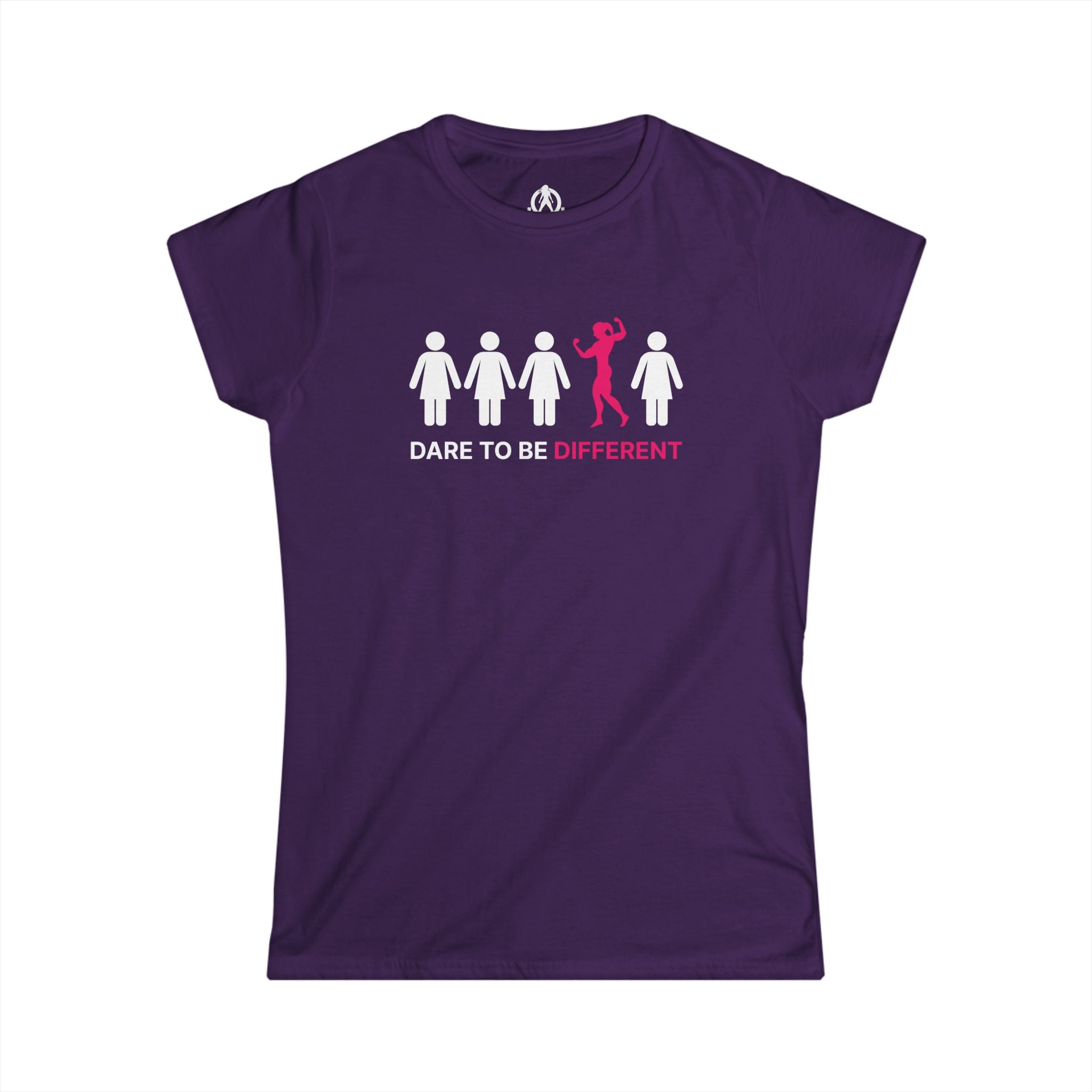 Dare To Be Different - Flex - Women's Softstyle Tee - Logo on Front - Plain Back