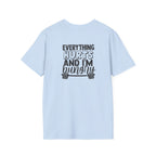 Everything Hurts & I'm Hungry - Unisex Softstyle T-Shirt - Black Print on Front &  Back