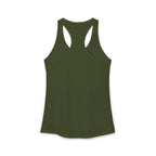 I Could Deadlift You - Women's Ideal Racerback Tank - White Logo - Plain Back