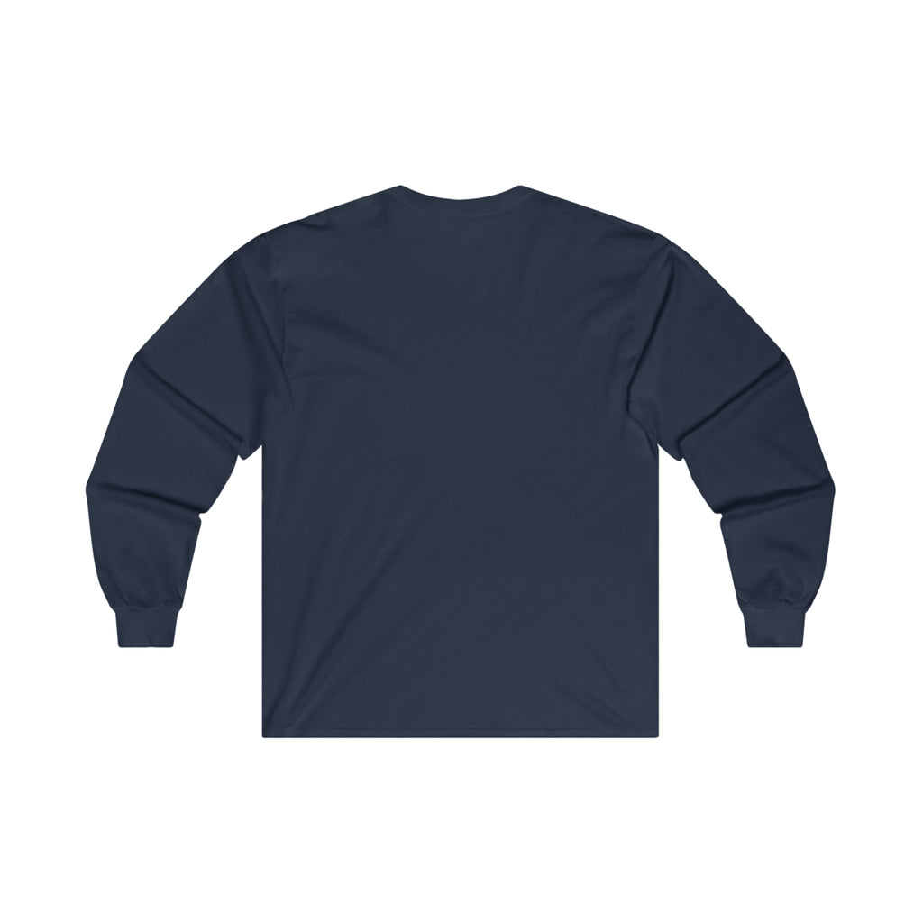 Distressed - Ultra Cotton Long Sleeve Tee - White Logo