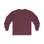 Distressed - Ultra Cotton Long Sleeve Tee - White Logo