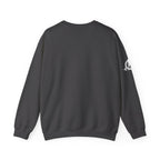 She is STRONG - Unisex Heavy Blend™ Crewneck Sweatshirt - Front White Logo - Plain Back