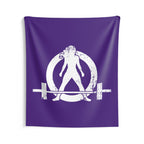 Indoor Wall Tapestries - Purple - White Distressed Logo