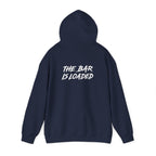 The Bar Is Loaded - Unisex Heavy Blend Hooded Sweatshirt - White Logo