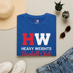 Heavy Weights Barbell Club  - Unisex Softstyle T-Shirt - Black Logo - Plain Back
