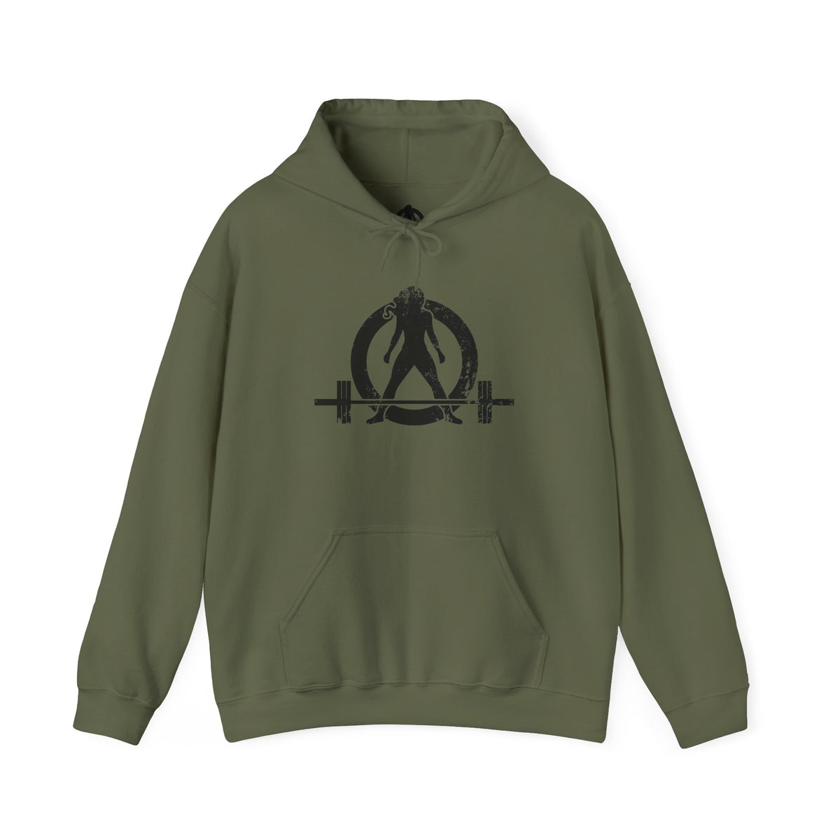WWLW Distressed Black Logo Hoodie – Unisex Heavy Blend