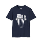 USA Barbell  - Unisex Softstyle T-Shirt - White Logo - Plain Back