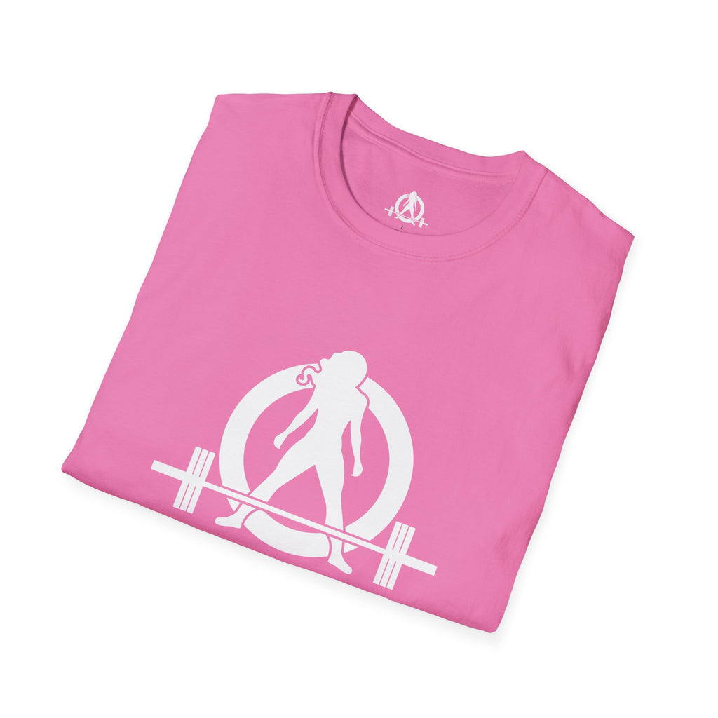 STRONG NOT SKINNY - Unisex Soft-style Tee - White Front & Back Logo