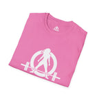 STRONG NOT SKINNY - Unisex Soft-style Tee - White Front & Back Logo