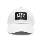 Lift Like A Girl Leather Patch Hat - White Font