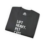 Lift Heavy Pet Cats - Unisex Ultra Cotton Tee - White Logo