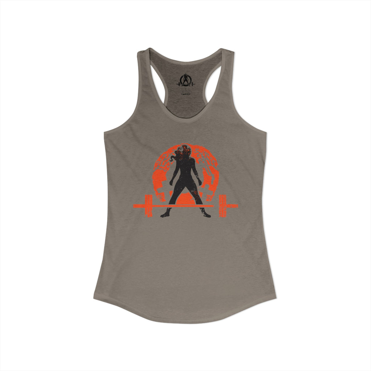 Halloween Deadlift - Women's Ideal Racerback Tank - Dark Logo - Plain Back
