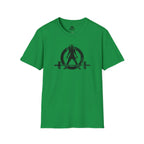 Unisex Softstyle T-Shirt - Black Distressed Logo - Plain Back (BEST SELLER)