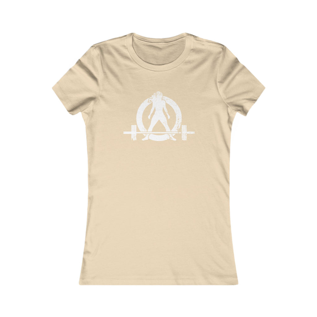 Kick Your Ass – Women’s Favorite Tee (White Distressed Logo)