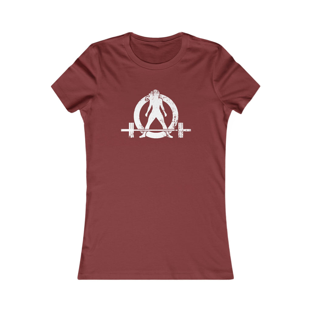 Kick Your Ass – Women’s Favorite Tee (White Distressed Logo)