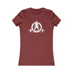 Kick Your Ass – Women’s Favorite Tee (White Distressed Logo)