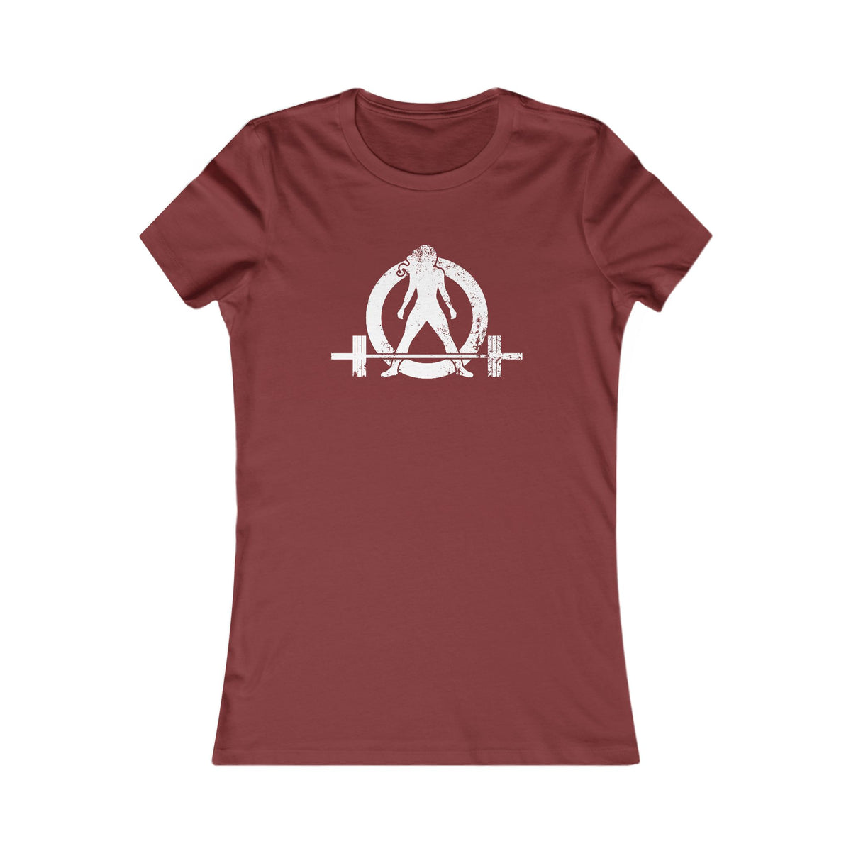 Kick Your Ass – Women’s Favorite Tee (White Distressed Logo)