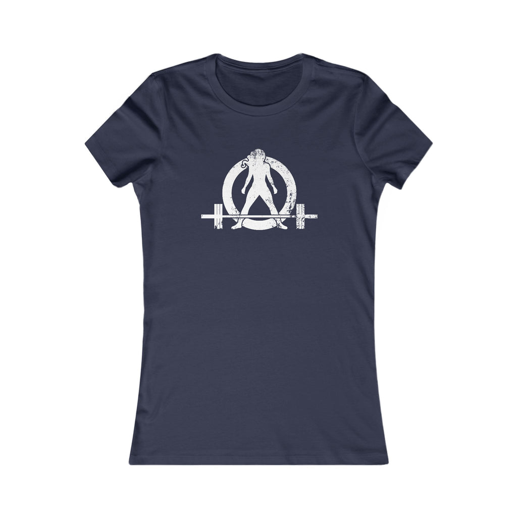 Kick Your Ass – Women’s Favorite Tee (White Distressed Logo)