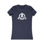 Kick Your Ass – Women’s Favorite Tee (White Distressed Logo)