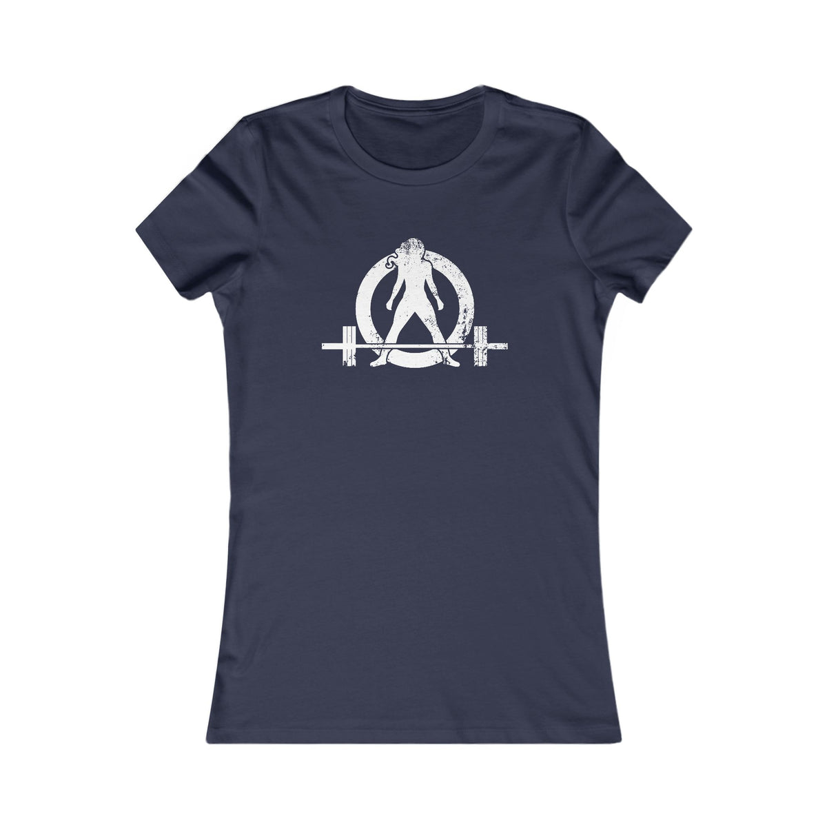 Kick Your Ass – Women’s Favorite Tee (White Distressed Logo)