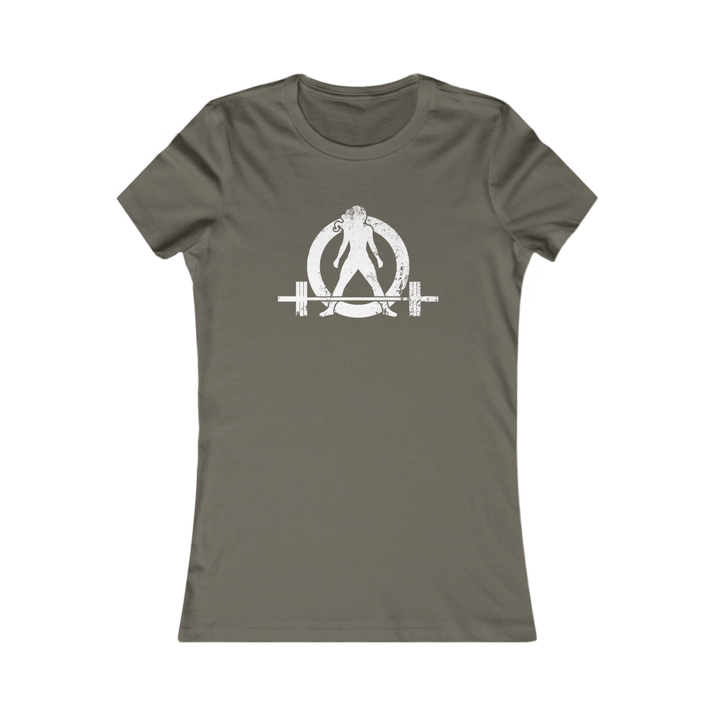 Kick Your Ass – Women’s Favorite Tee (White Distressed Logo)
