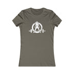 Kick Your Ass – Women’s Favorite Tee (White Distressed Logo)