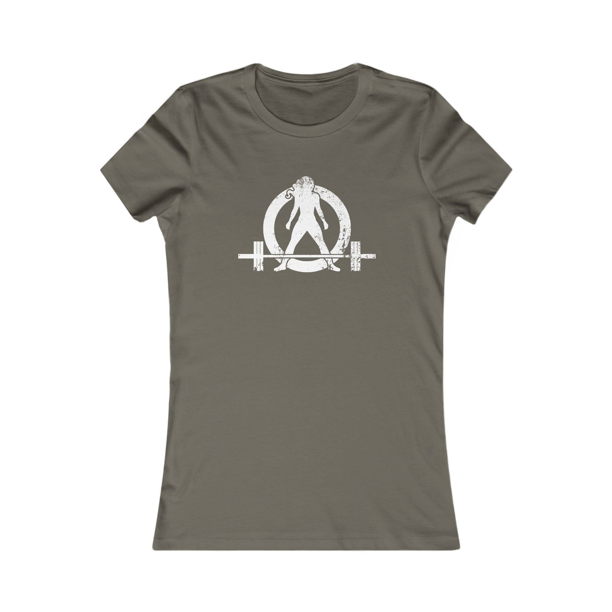 Kick Your Ass – Women’s Favorite Tee (White Distressed Logo)