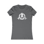 Kick Your Ass – Women’s Favorite Tee (White Distressed Logo)