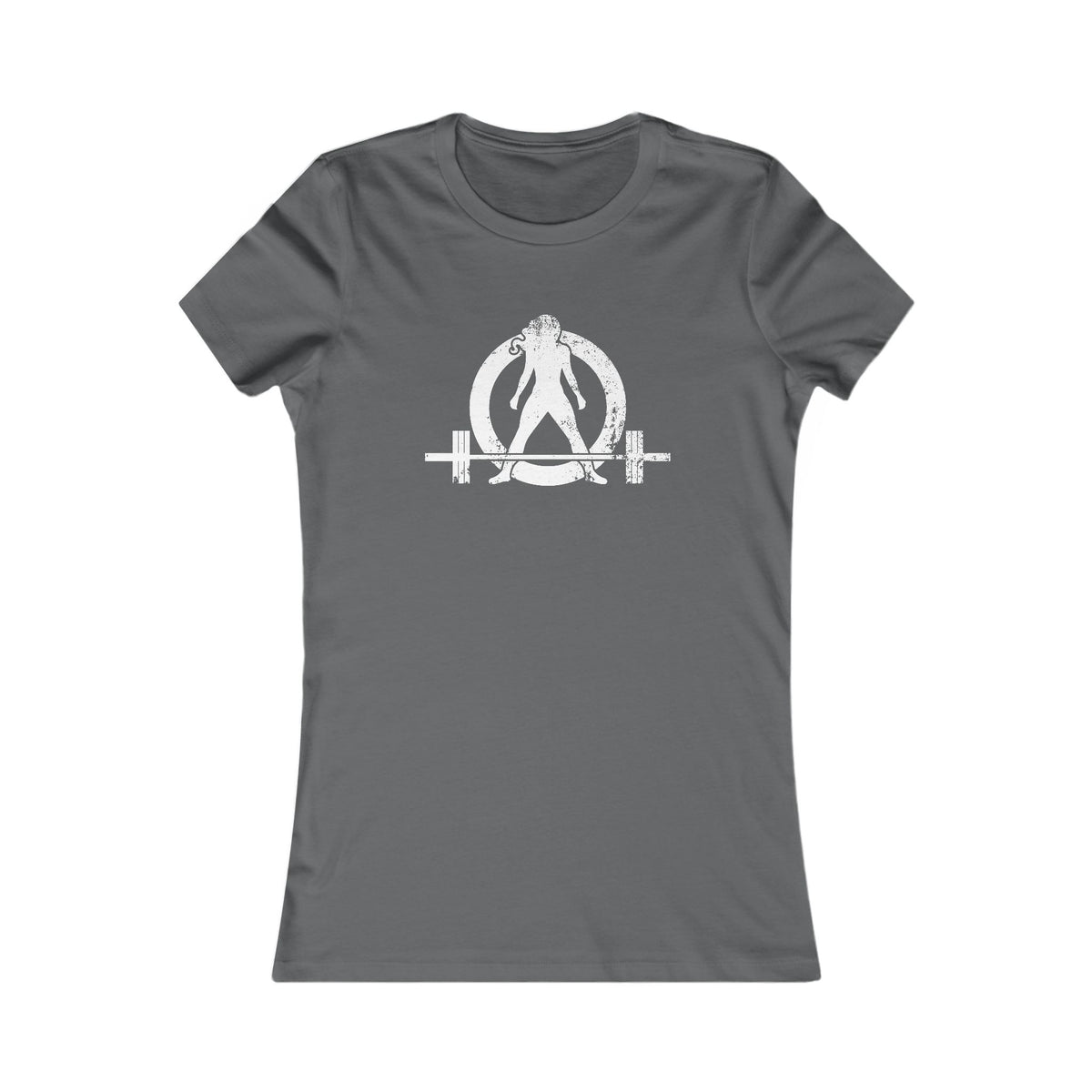 Kick Your Ass – Women’s Favorite Tee (White Distressed Logo)