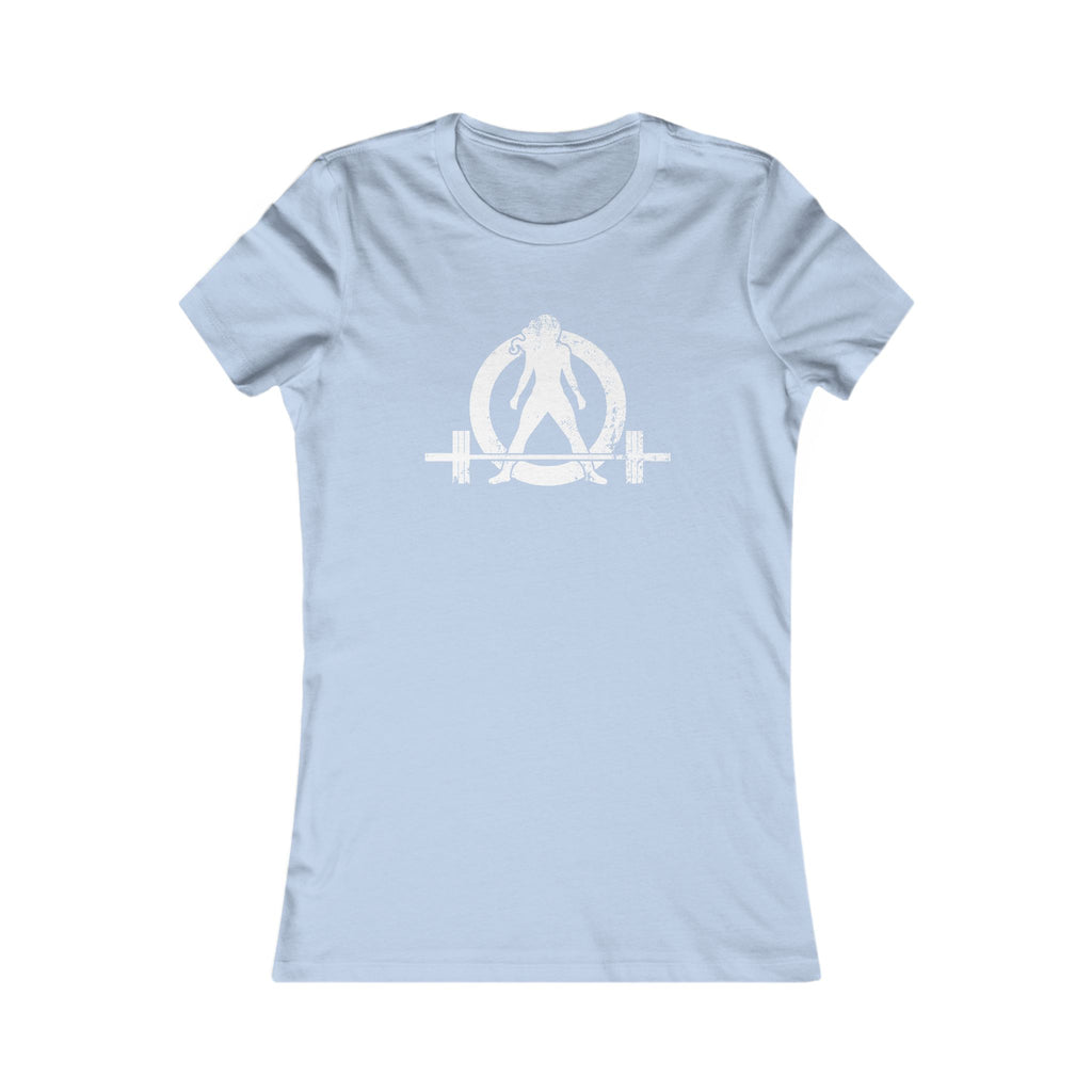 Kick Your Ass – Women’s Favorite Tee (White Distressed Logo)