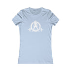 Kick Your Ass – Women’s Favorite Tee (White Distressed Logo)