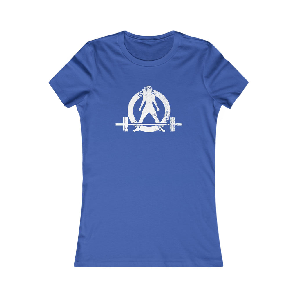 Kick Your Ass – Women’s Favorite Tee (White Distressed Logo)